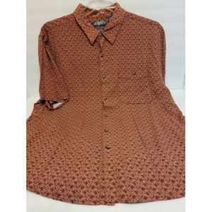 Campia mens shirt, size XL, rust w/fish pattern‎